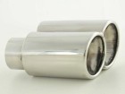 Auspuffendrohr Auspuffblende Edelstahl universal links, oval 140x89 mm