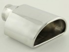 Auspuffendrohr Auspuffblende Edelstahl universal oval 135x83 mm